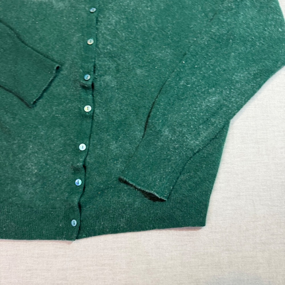 Lyle & Scott Cardigan Womens S Green Excellent 100% Pure Cashmere Scotland - Picture 7 of 8